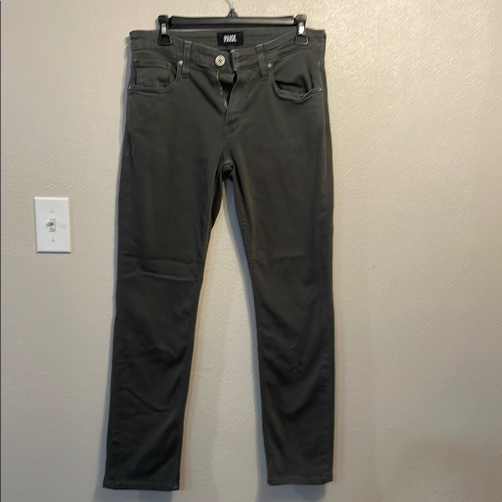 PAIGE Men's Dark Gray Slim Jeans